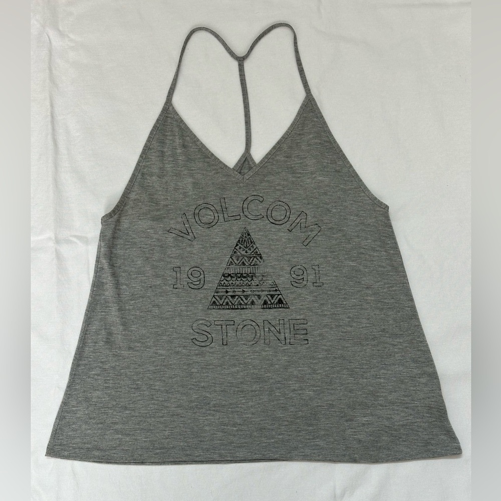 Women’s Volcom Strappy T-Back Tank - Gray Size L